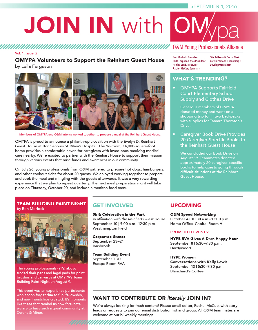 Owens & Minor Young Professional Alliance Newsletter